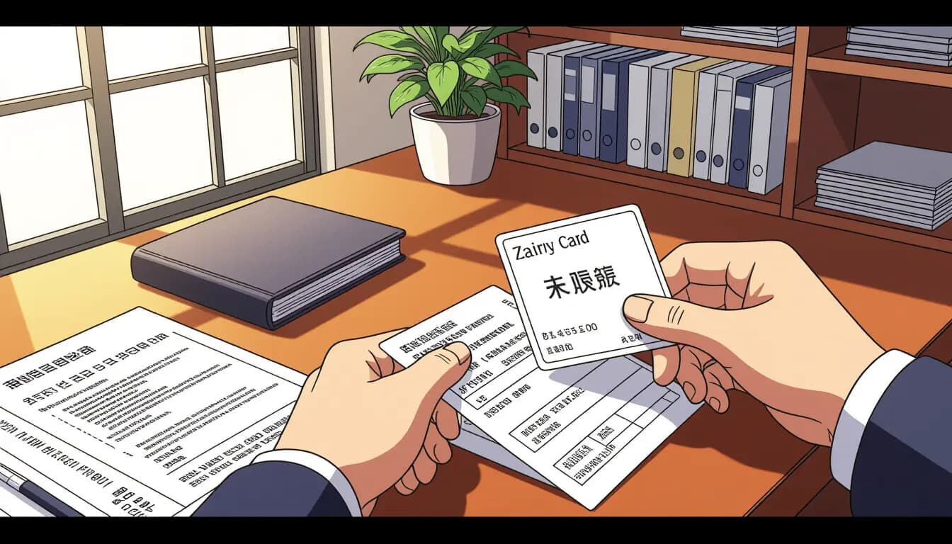 在留カードのコピーと本人確認