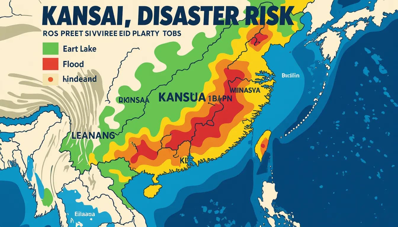 関西の災害リスクマップと安全なエリア